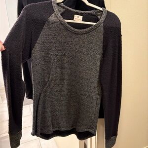 Sundry color blocked black and gray sweater